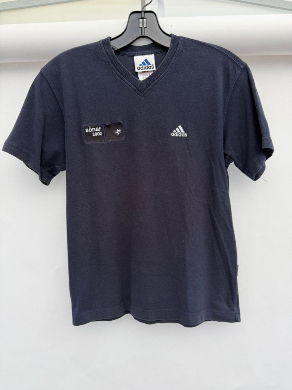 Vintage ADIDAS X SONAR v-neck pique tee 2002
